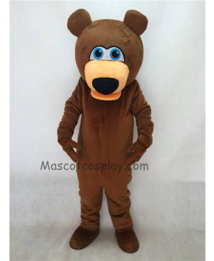 Cute Male Brown Bear Adult Mascot Costume