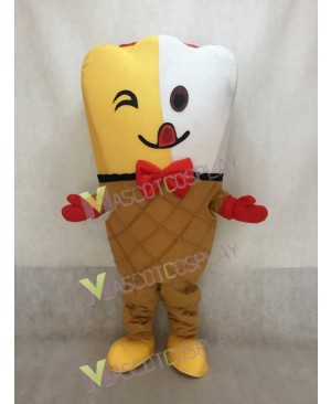 Ice Cream Cone Mascot Costume Fancy Dress Outfit
