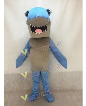 New Cartoon Blue Shark Mascot Costume