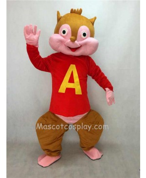 Cute Alvin Chipmunk Adult Mascot Costume