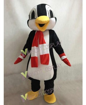 New Custom Color Red and White Scarf Penguin Mascot Costume