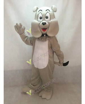High Quality Adult Gray Cartoon Bulldog Mascot Costume