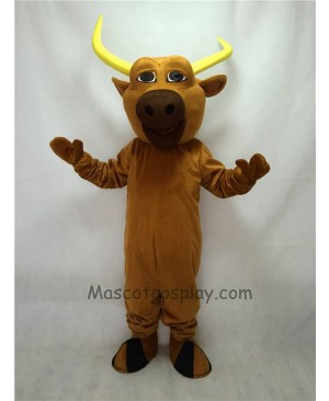Cute Brown Texas Longhorn Mascot Costume