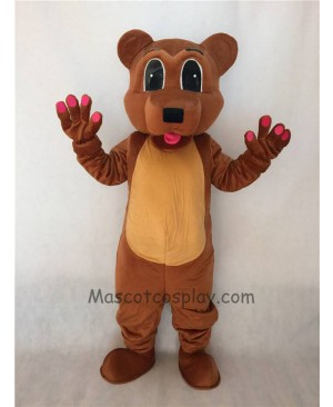 Cute Brown Bear Adult Mascot Costume