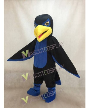 New Black and Blue Hawk Falcon Mascot Costume