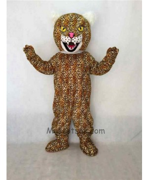 Fierce Yellow Leopard Mascot Costume