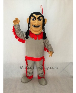 Cute Native American Indian Mascot Costume in Red Bottom