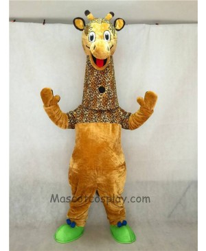 High Quality Adult Realistic New Friendly Giraffe Mascot Costume