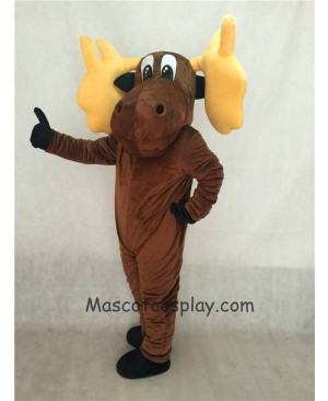 Cute Cartoon Moose Mascot Costume