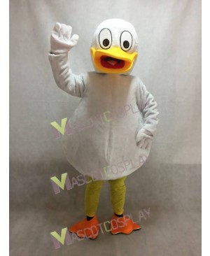 White Duck Mascot Costume with Yellow Beak