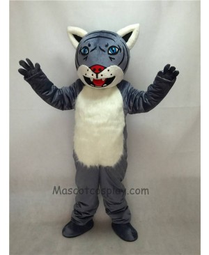 Cute New Gray Wildcat Cub Mascot Costume