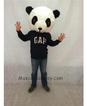 High Quality Realistic New Friendly Black And White Panda Plush Adult Funny Mascot Head ONLY