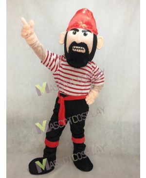 Adult Beard Pirate Mascot Costume