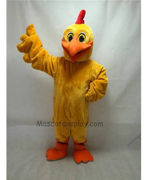 Cute New Long Hair Plush Chicken Doodle-Doo Mascot Costume