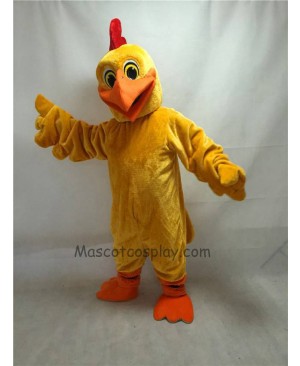 Cute New Long Hair Plush Chicken Doodle-Doo Mascot Costume