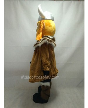Fierce Thor the Giant Viking Mascot Costume with Silver Hemlet