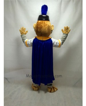 Fierce Troy Trojan Mascot Costume with Yellow Armour