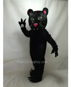 Fierce New Black Panther Mascot Costume with Blue Eyes