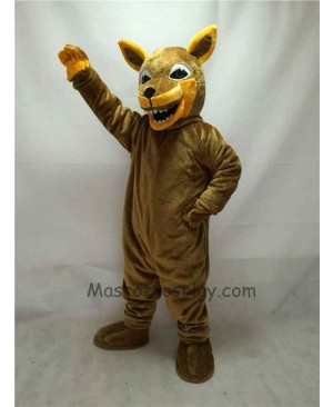 Fierce Brown Coyote Wolf Mascot Costume