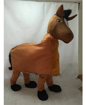 Cute Brown New 2 Person Horse Mascot Costume