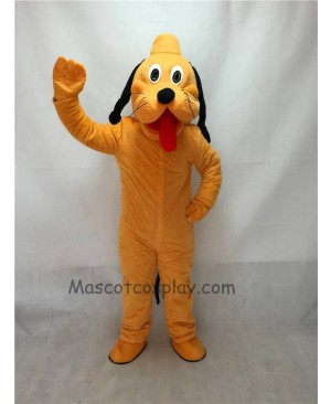 Cute Orange Pluto Dog Mascot Adult Costume