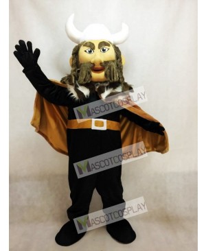 Thor the Giant Viking Mascot Costume with White Hemlet