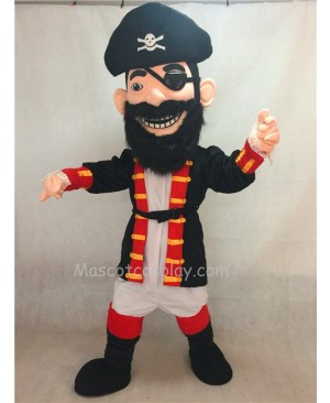 Hot Sale New Redbeard Pirate Mascot Costume with Black Hat