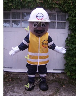 High Quality Adult Safety Builder Mascot Costume