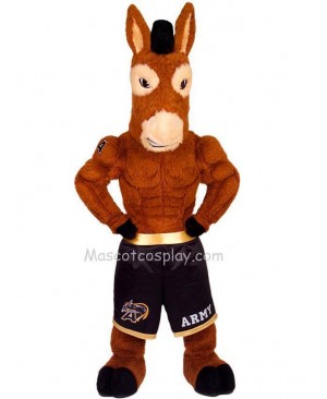 Black Jack Mule Mascot Character Costume Fancy Dress Outfit