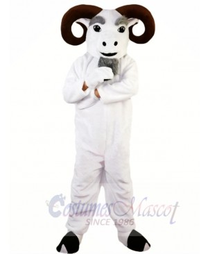 White Funny Ram Mascot Costume Adult Size Halloween 