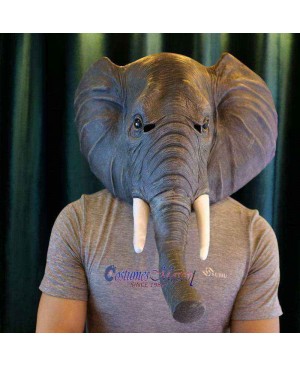 Latex Elephant Head Mask Full Head Animal Mask Cosplay Masquerade