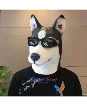 Latex Husky Dog Head Mask Full Head Animal Mask Cosplay Masquerade