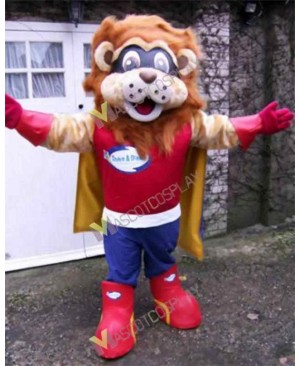 High Quality Adult Lion Superhero Mascot Costume