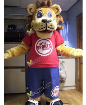 High Quality Adult Little Sports Coaching Lion Mascot Costume