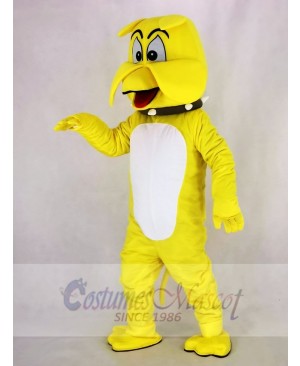 Yellow Bulldog Mascot Costume Cartoon 