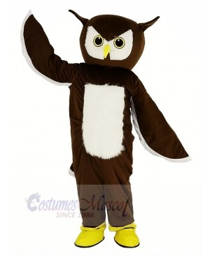 Brown Owl Mascot Costume Animal