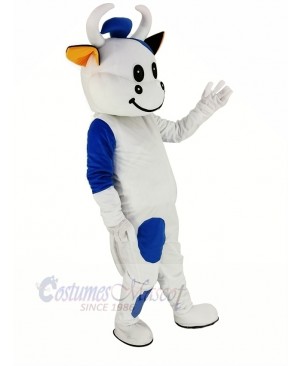 Blue Cattle Cow Mascot Costume Animal