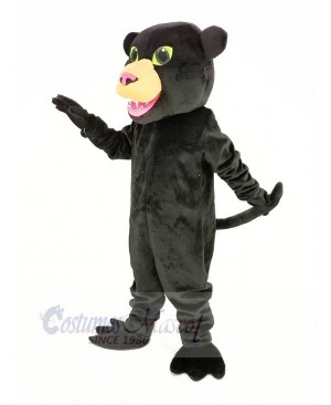 Black Panther with Green Eyes Mascot Costume Animal