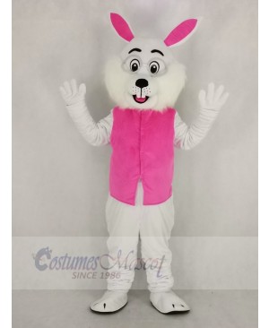 Wendell Rabbit Easter Bunny in Pink Vest Mascot Costume