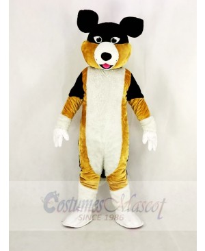 Black Brown and White Shepherd Dog Mascot Costume Cartoon