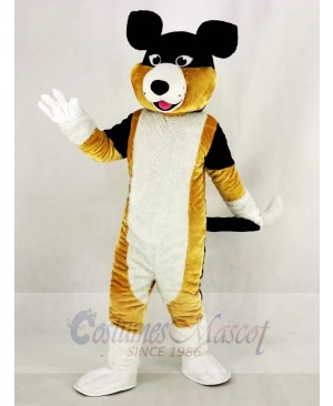 Black Brown and White Shepherd Dog Mascot Costume Cartoon