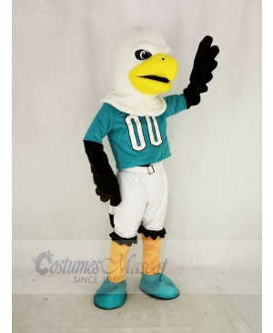 Sport Eagle with Blue T-shirt Mascot Costume Animal