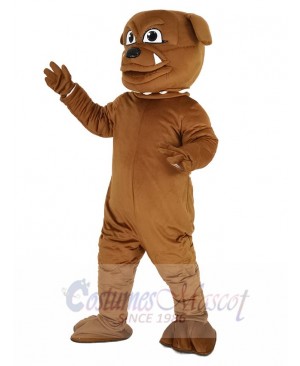 Cute Brown Bulldog Mascot Costume Animal