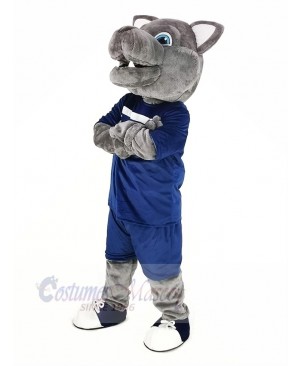 Gray Wolf in Sport Suit Mascot Costume Animal