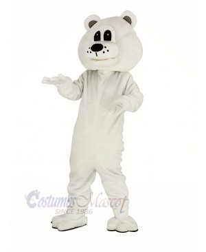 Cute White Bear Mascot Costume Adult