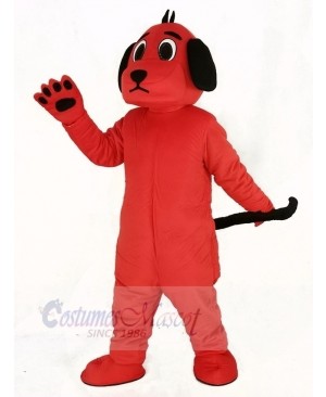 Red Dog with Black Ears Mascot Costume Animal