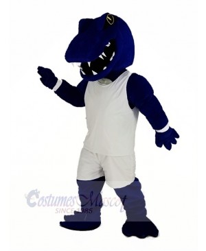 Sport Blue Alligator White Sportswear Mascot Costume