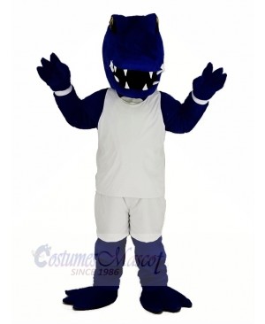 Sport Blue Alligator White Sportswear Mascot Costume