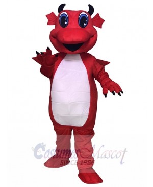 Red Dragon with White Belly Mascot Costumes Animal