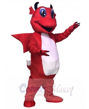 Red Dragon with White Belly Mascot Costumes Animal